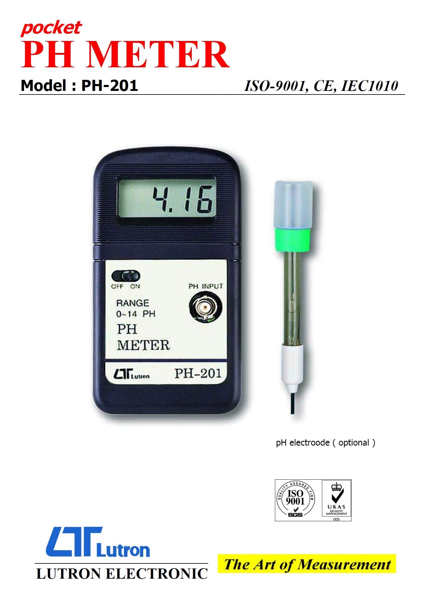 Lutron pH meter PH-201