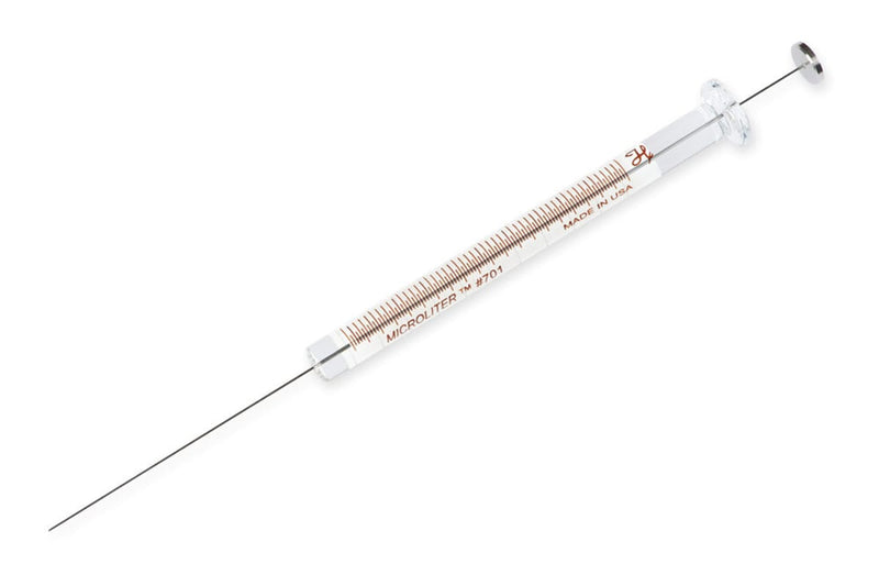 Hamilton 10 µL Microliter Syringe, Cemented Needle (N), 26s Gauge, 2 in (51 mm), Point Style 2 Curved Beveled – PN: 80300
