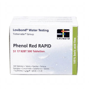 Lovibond 511792BT Phenol Red Rapid Tablets, 500 Tablets | pH Water Testing Reagent | Rapid Dissolving Tablets | Boric Acid Free