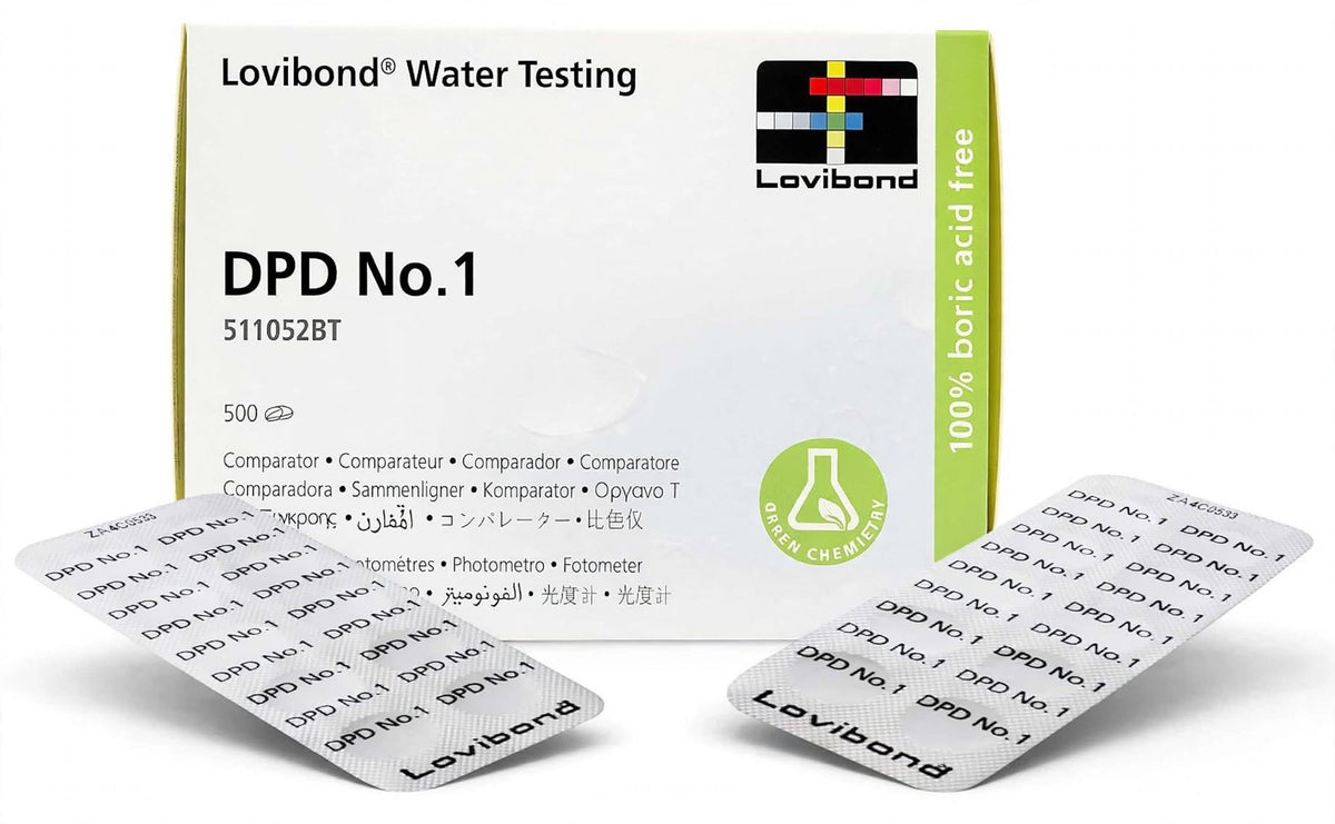 Lovibond® DPD No. 1 Reagent Tablets 511052BT – 500 Tablets | Free Chlorine Testing Reagent for Water Analysis