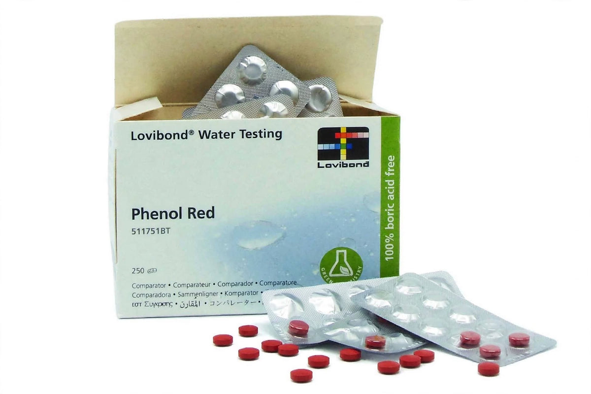 Lovibond® Phenol Red Tablet Reagents, 250 Tablets | 511751BT | pH Testing Reagent for Comparator & Photometric Analysis