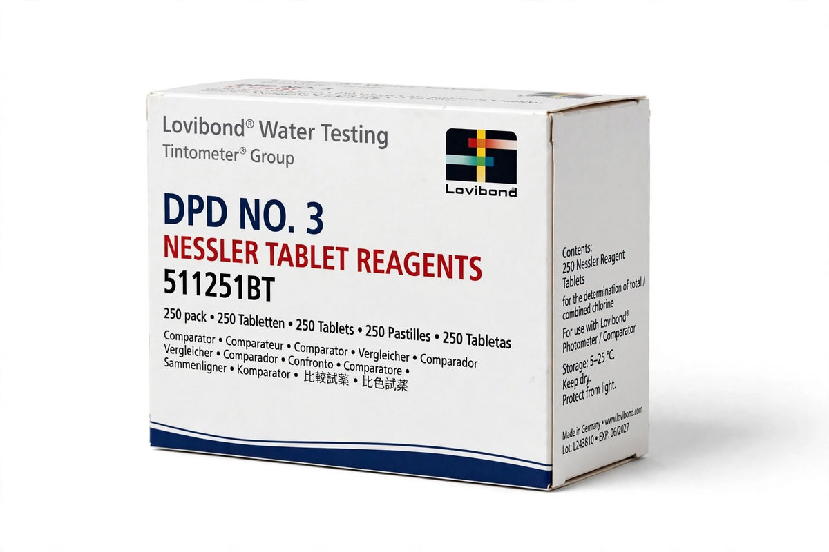 Lovibond 511251BT DPD No. 3 Nessler Tablet Reagents | Total Chlorine Testing | Pack of 250 Tablets