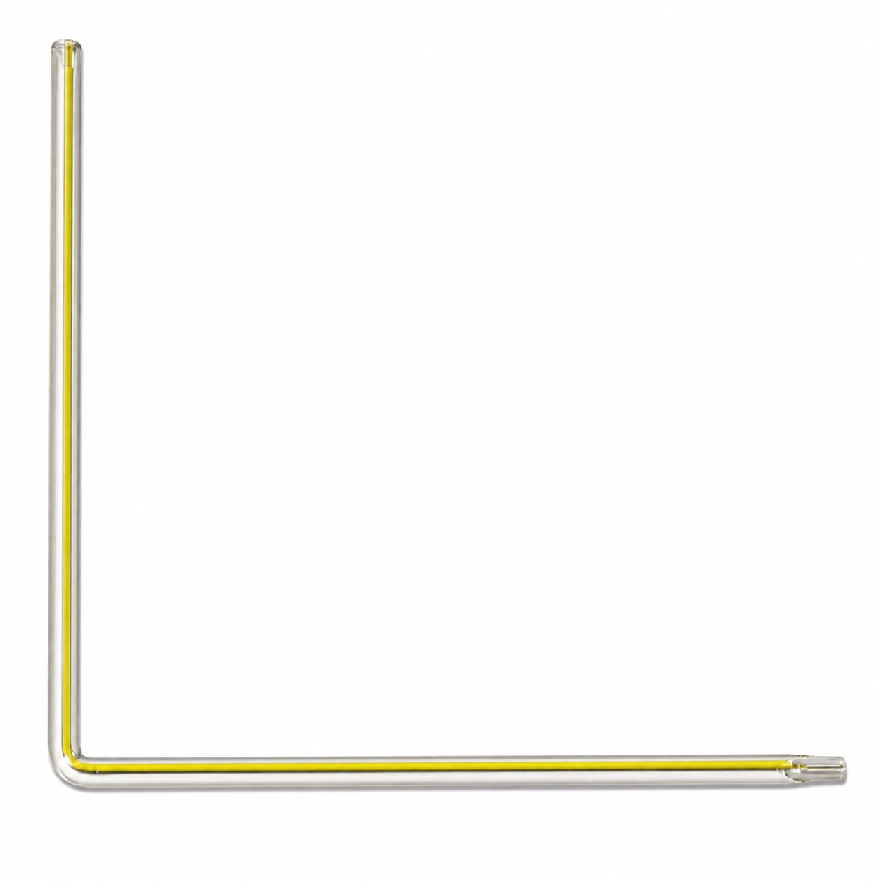 DIMPLE L-Shaped Oven Thermometer – Yellow Back Glass Angular Laboratory Thermometer (4