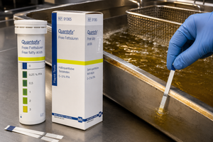 QUANTOFIX Free Fatty Acids Test Strips 91365 | Semi-Quantitative FFA Test for Frying Oil | 0–3% FFA | 50 Tests | MACHEREY-NAGEL