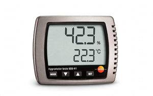 Testo 608-H1 Digital Thermohygrometer | Temperature & Humidity Meter | Dew Point Display | 0 to +50 °C | 10 to 95 %RH | Model 0560 6081
