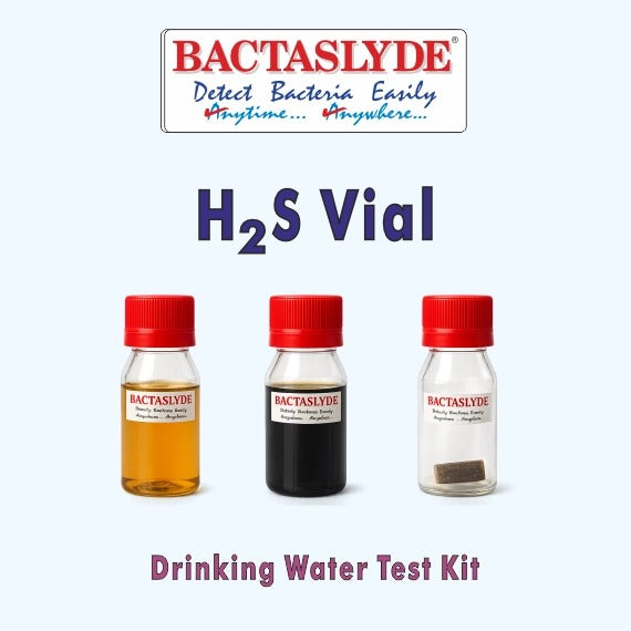 BACTASLYDE H₂S Vial Test Kit BSV1000 – 100 Tests | Drinking Water Bacteria Test | H₂S Bacterial Screening Kit | Presence/Absence Water Test