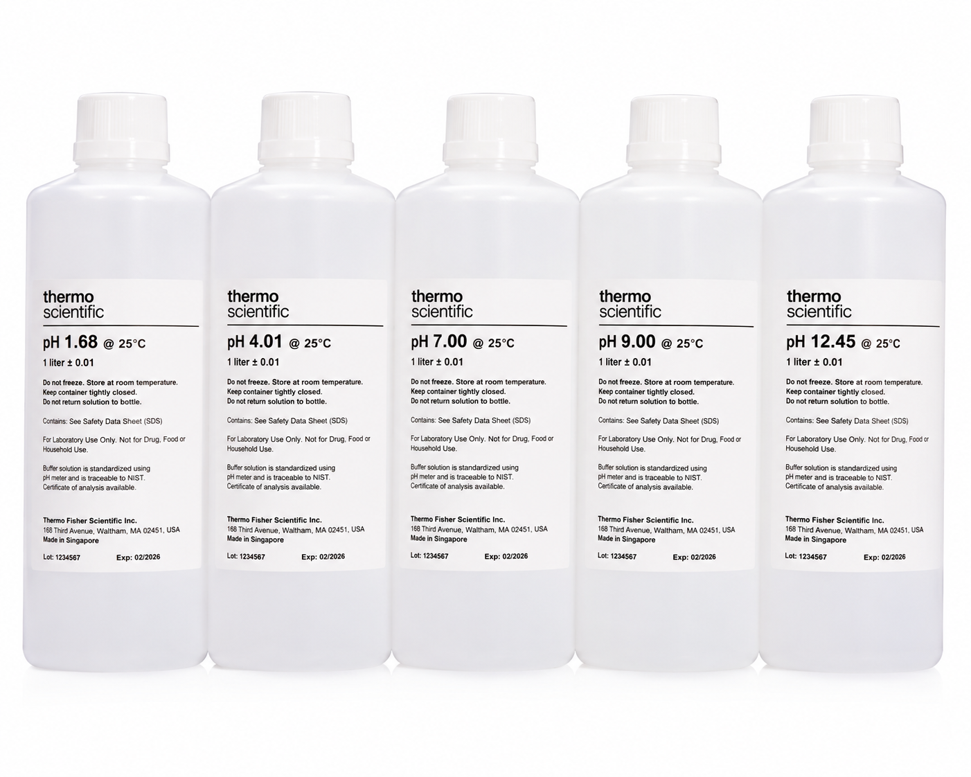 EUTECH pH Buffer Solution (Calibration Solution) With NIST Traceable Certificate