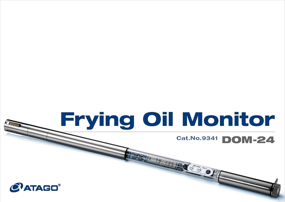 ATAGO DOM-24 Frying Oil Monitor | TPM & Acid Value (AV) Meter | 0.5–40.0% TPM | 0–225°C Temperature Range | IP67 | Cat. No. 9341