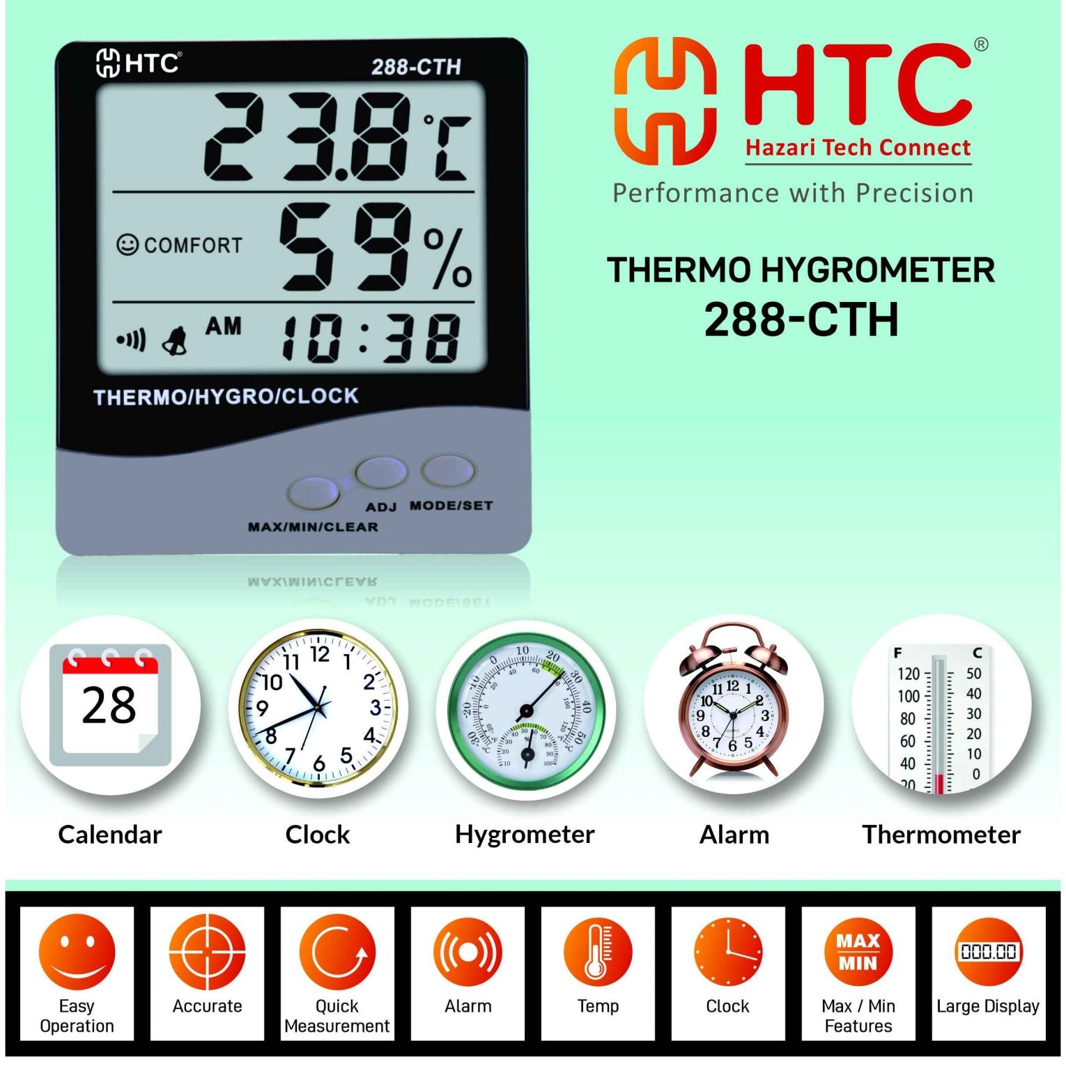 HTC 288-CTH DIGITAL THERMO HYGROMETER