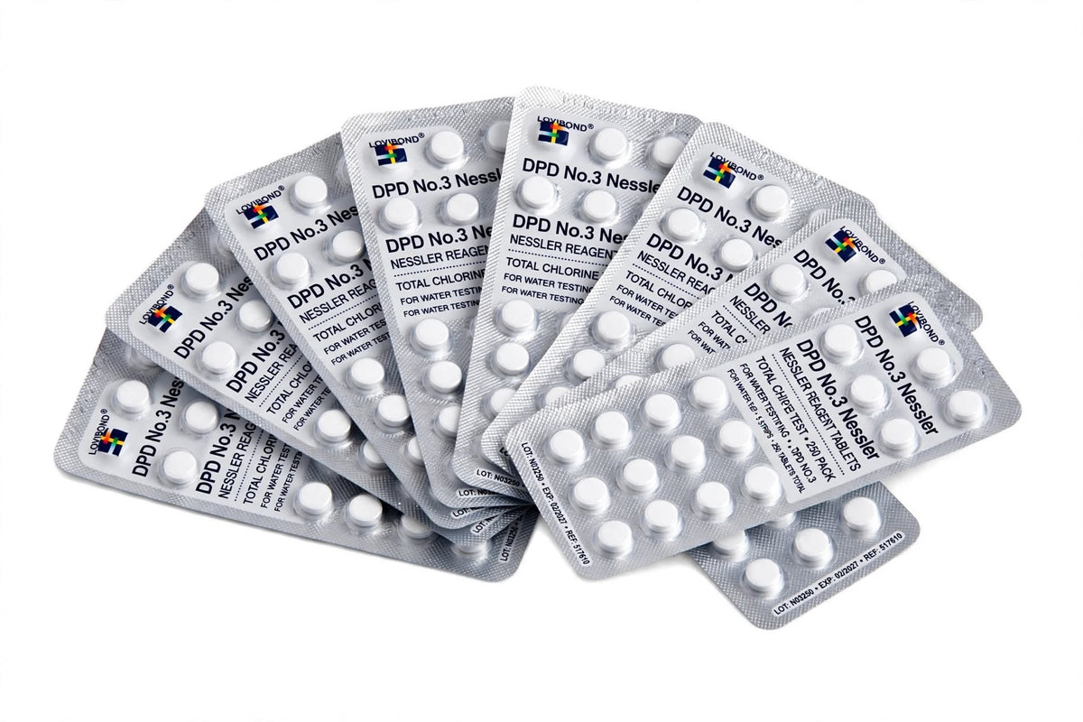 Lovibond 511251BT DPD No. 3 Nessler Tablet Reagents | Total Chlorine Testing | Pack of 250 Tablets