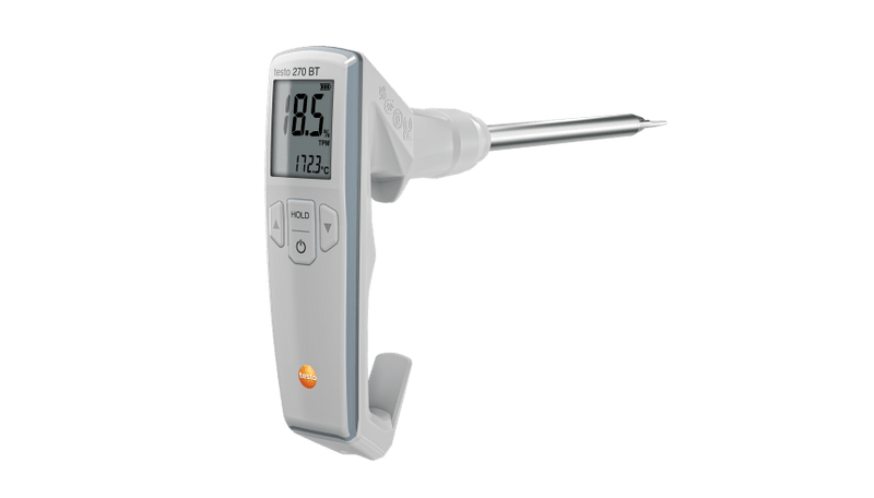 Testo 270 BT Frying Oil Tester with Bluetooth | 0–40 % TPM | 40–200 °C | Product No. 0563 2770