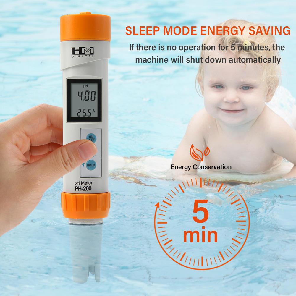 HM Digital PH-200 Waterproof Professional Series pH/Temperature Meter