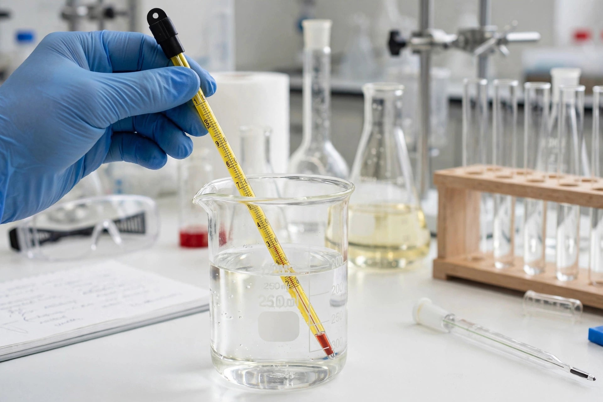 DIMPLE General Purpose Red Spirit Filled Laboratory Glass Thermometer
Total Length: 300 mm | Immersion: 76 mm