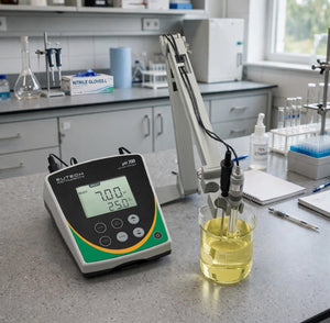 EUTECH pH 700 Benchtop pH Meter with pH Electrode, ATC Probe, Electrode Holder & Universal Power Adapter