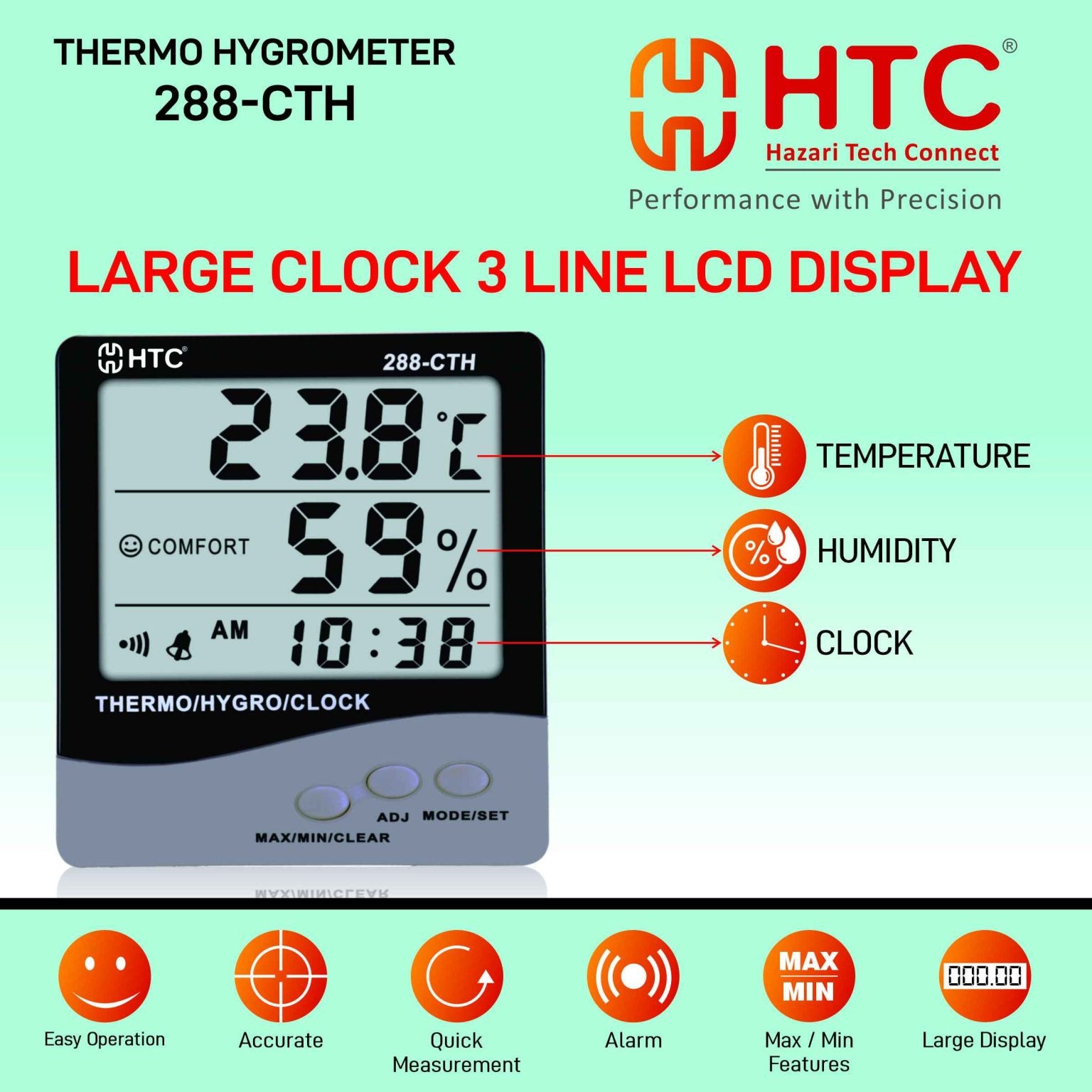 HTC 288-CTH DIGITAL THERMO HYGROMETER