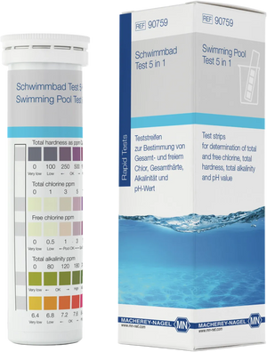 MACHEREY-NAGEL Swimming Pool Test 5 in 1 Test Strips (50 Strips)
REF / Product Code: MN 90759
