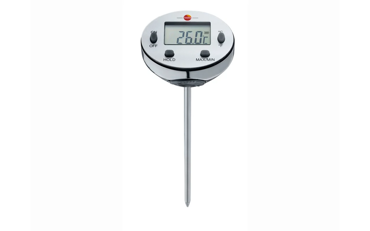 Testo 1113 Waterproof Mini Probe Thermometer | -20 to +230 °C | IP67 | 120 mm Stainless Steel Probe | Digital Temperature Meter | Model 0560 1113