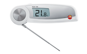 Testo 104 Waterproof Food Thermometer | Folding Digital Food Thermometer | -50 to +250 °C | IP65 | HACCP Compliant