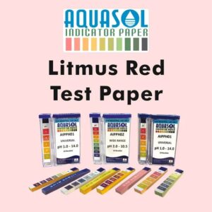 AQUASOL Litmus Red Test Paper (10 Booklets of 20 Leaf Each in Kangaroo Pack) AIPLR