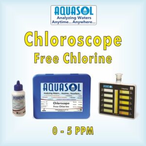 AQUASOL Chloroscope Test Kit AE409*  Range 0.05 - 5.0 PPM (Mg/L) 1000 Tests