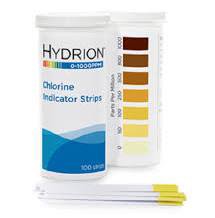 HYDRION Chlorine Test strip 0-1000 PPM 100strip, CH1000