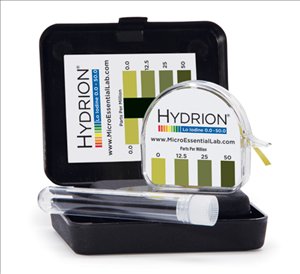 HYDRION Iodine test paper , Range: 0-12.5-25-50 as ppm , 200 Tests, IL250
