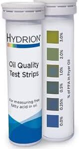 Hydrion Oil Quality Test Strip 0 to 3% FFA Measurement Range 50 Strips, FFA0030